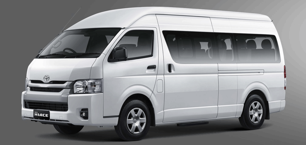 Toyota Hiace, sewa Hiace Jakarta, Hiace Luxury, mobil travel nyaman, rental Hiace terpercaya