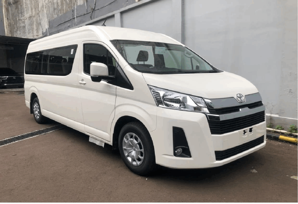 Toyota Hiace, sewa Hiace Jakarta, Hiace Luxury, mobil travel nyaman, rental Hiace terpercaya
